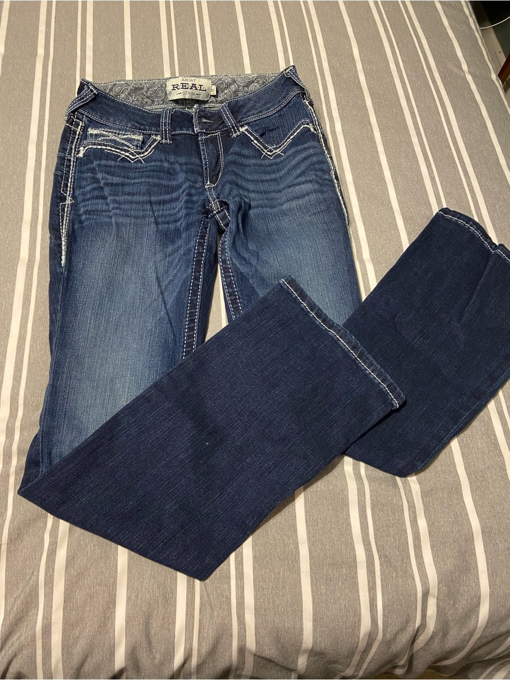 Ariat Indigo Bootcut Jeans with Whisker Fade